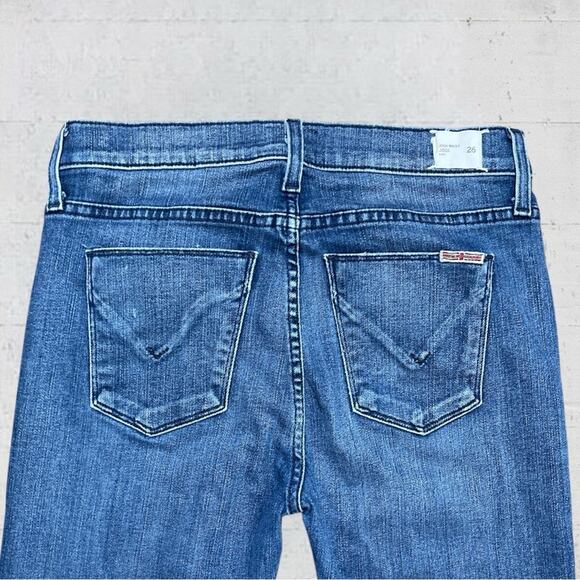 Hudson High Waist Jodi Flare Button Fly Raw Edge Hem Size 26 Retro Boho - Picture 5 of 13